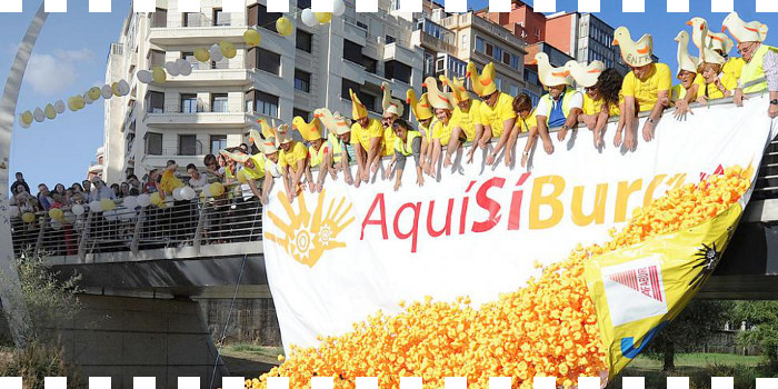 Patitos de goma ...carrera solidaria con Aquí si Burgos!